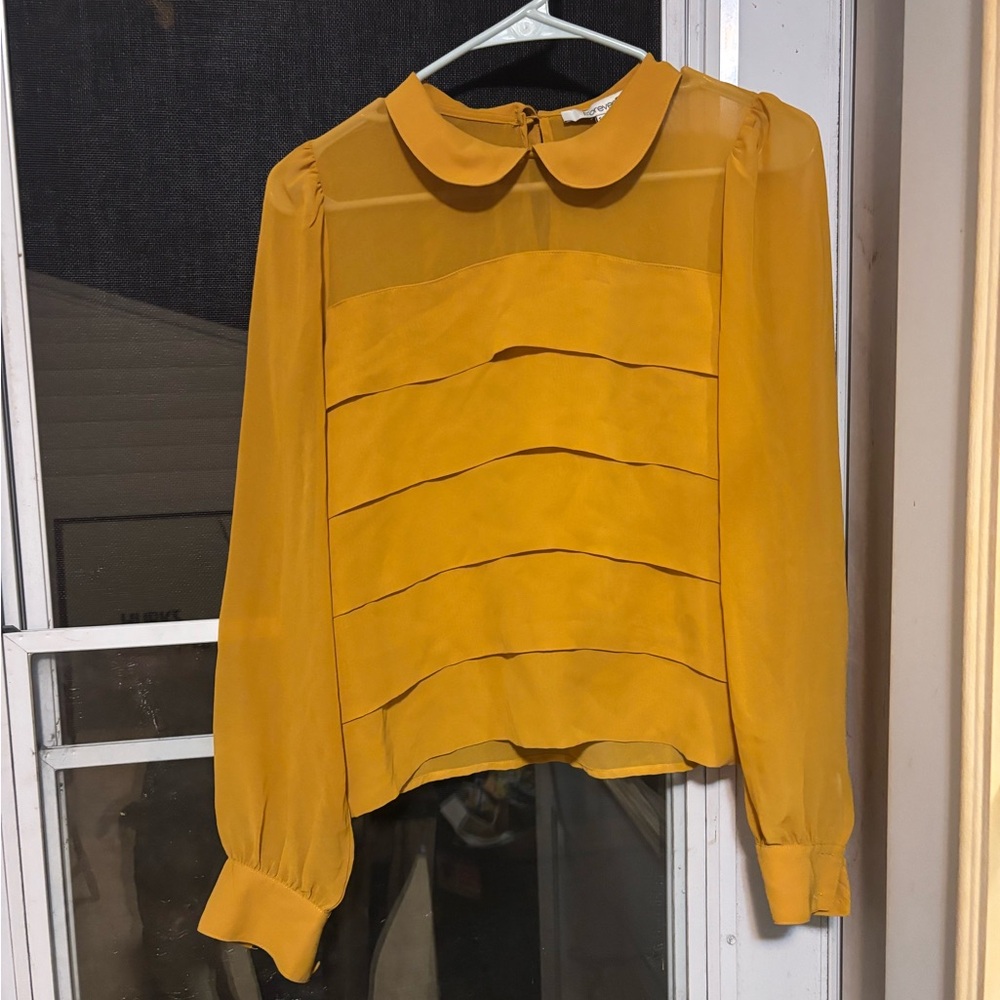 Size S/P womens Forever 21 Mustard Layered top